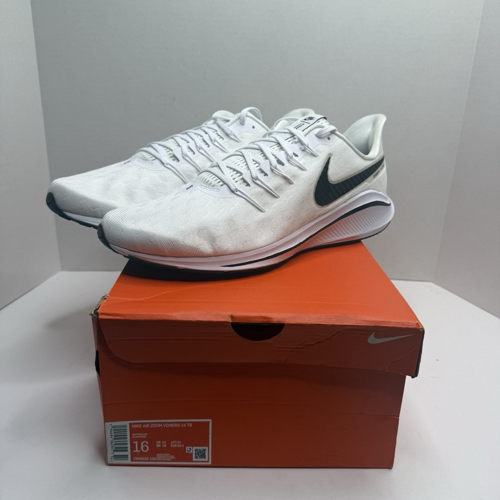 Nike Air Zoom Vomero 14 TB CW9020-100 Men’s Size 16 4E XE White Black New